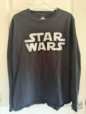 Disney Star Wars Black Crewneck Sweatshirt with White Logo